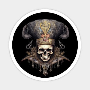 Baroque Pirate Skull: A Vintage Treasure Magnet